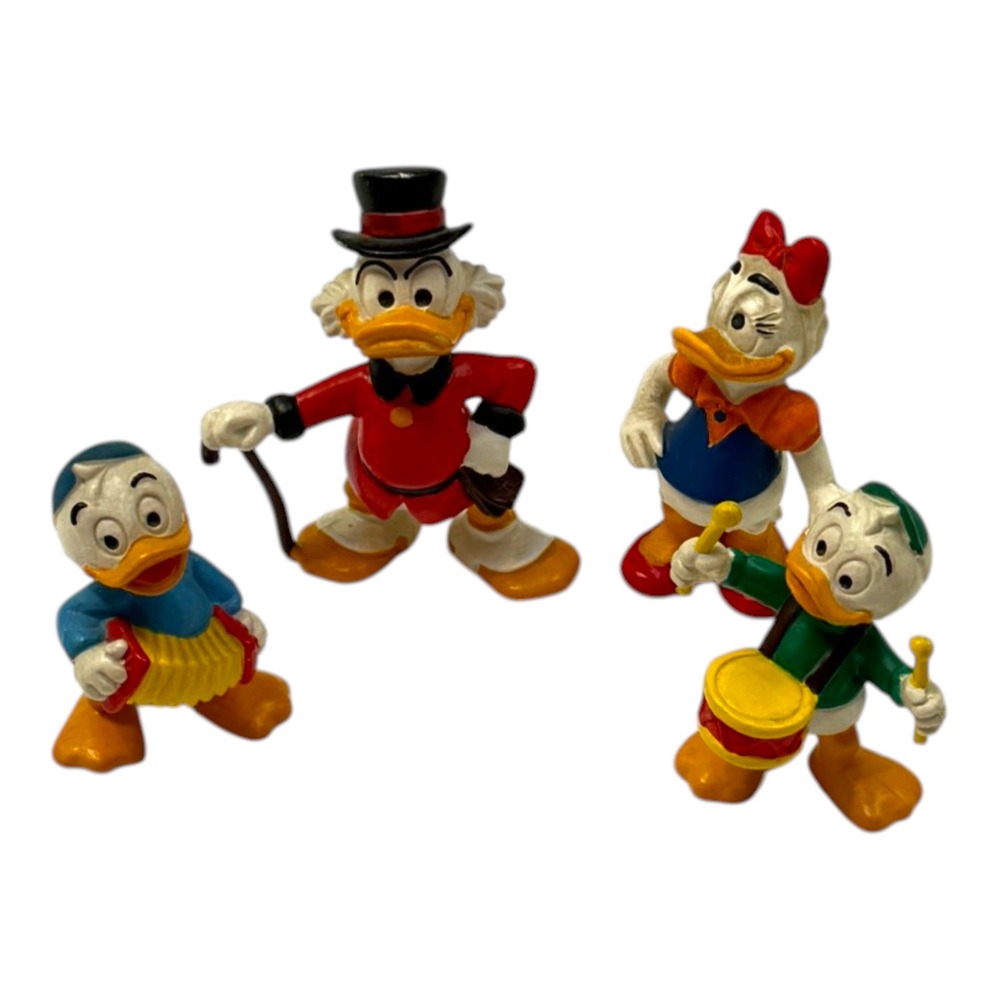 Bully Disney DuckTales PVC Lot 4 Scrooge McDuck Daisy Dewey Louie Vintage 80s